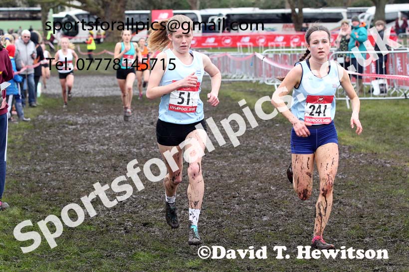 Senior girls, 2020 New Balance English Schools Champs., Sefton Park, Liverpool. Photo: David T. Hewitson/Sports for All Pics